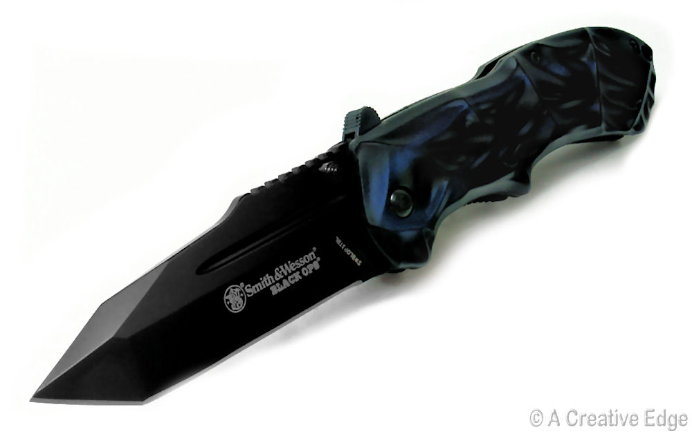 Smith&Wesson Police Military Black Ops Blue AssistedOpen Tactical