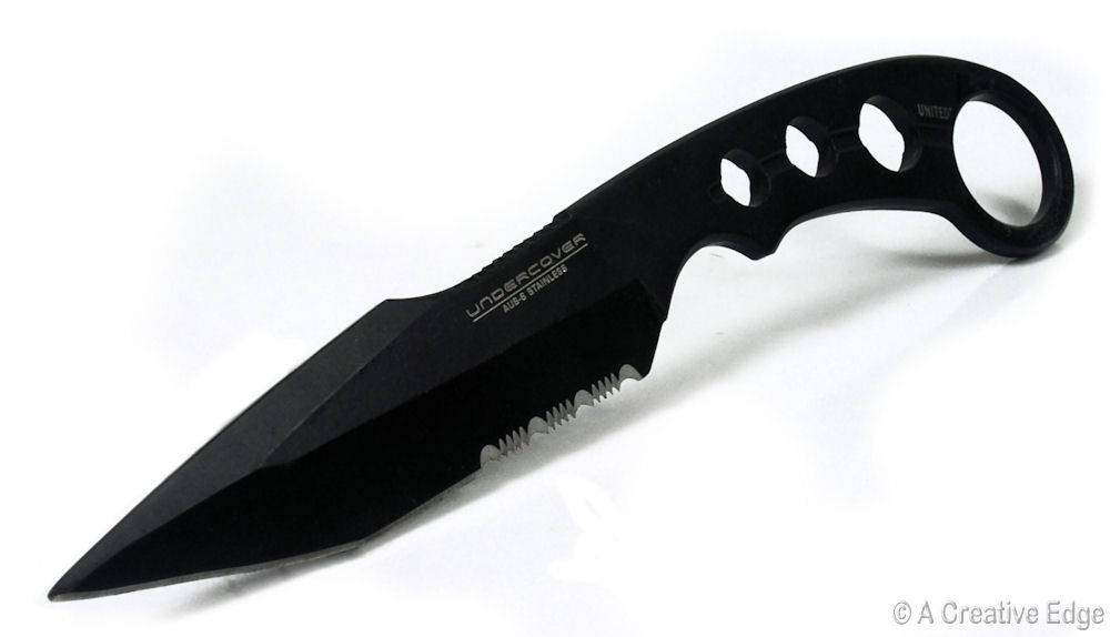 Black Low Profile Covert Undercover Tactical Tanto Boot Knife New w/ABS