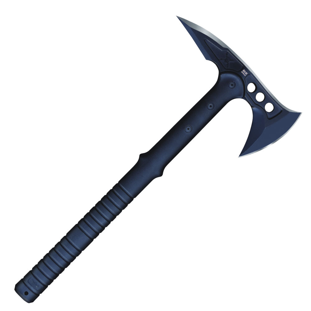 thumbnail image 2 of 11 5/8 Tactical Fighting Tomahawk Axe With Kydex Sheath – KCCEDGE – Stainless Steel, Full Tang, Black 2 of 6