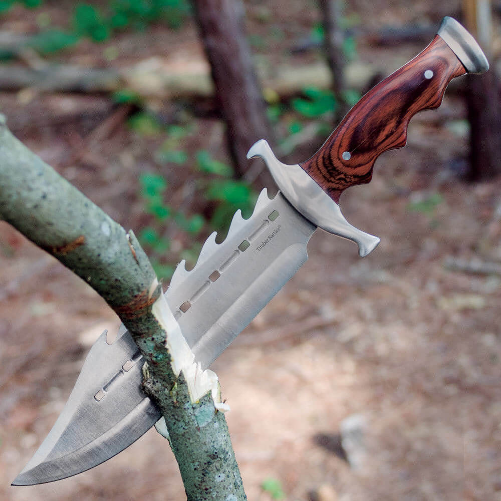 Big BadAss Huge Spiked Bowie Fighter Knife FullTang FixedBlade w